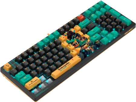Клавиатура A4Tech AT98 Renegade черный/зеленый USB for gamer LED (AT98) кабель 1.8м
