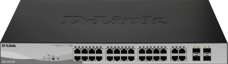 Коммутатор D-Link DGS-1210-28P/FL1A 28x1Гбит/с 4xКомбо(1000BASE-T/SFP) 24PoE 193W управляемый