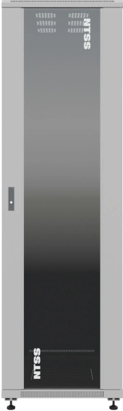 Шкаф серверный NTSS Премиум (NTSS-R47U60100GS) напольный 47U 600x1000мм пер.дв.стекл металл 900кг серый 910мм 113.8кг 2210мм IP20 сталь