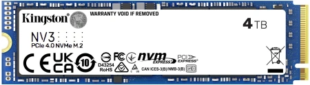 Накопитель SSD Kingston PCIe 4.0 x4 4TB SNV3S/4000G NV3 M.2 2280