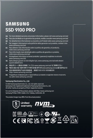 Накопитель SSD Samsung PCIe 5.0 x4 2TB MZ-VAP2T0BW 9100 PRO M.2 2280