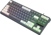 Клавиатура Оклик 731G серый/белый USB Multimedia for gamer LED кабель 1.5м