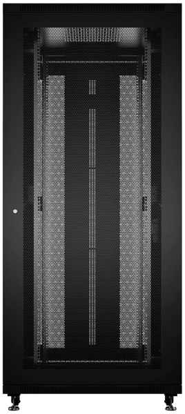 Шкаф серверный Cabeus (ND-05C-42U80/100-BK) напольный 42U 800x1000мм пер.дв.перфор. задн.дв.перфор. 800кг RAL 7035 900мм 132кг 220град. 2055мм IP20 сталь