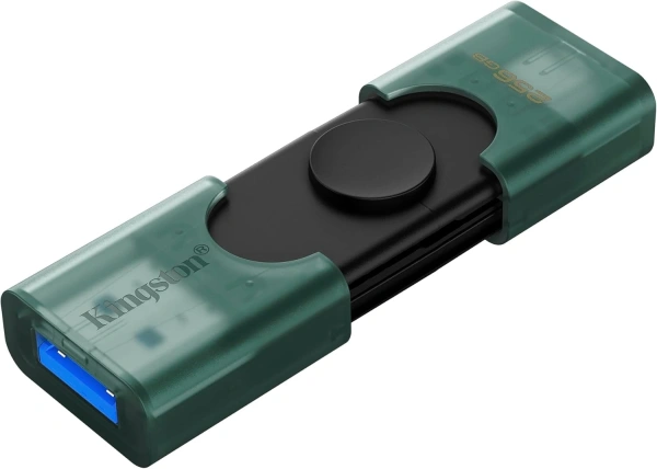 Флеш Диск Kingston 256GB DataTraveler Duo G2 DTDEG2/256GB USB3.0 зеленый/черный