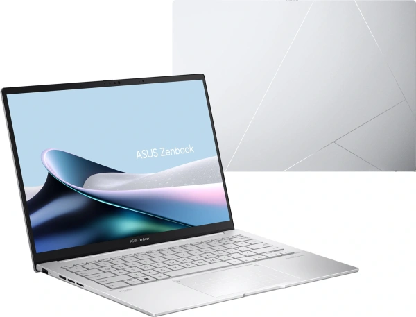 Ноутбук Asus Zenbook 14 UX3405CA-PP477 Core Ultra 9 285H 32Gb SSD512Gb Intel Arc 140T 14" OLED 3K (2880x1800) без ОС silver WiFi BT Cam Bag (90NB14W2-M00N00)