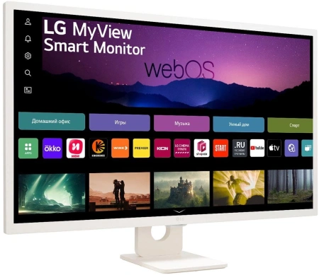 Монитор LG 31.5" MyView 32SR50F-W белый IPS LED 16:9 HDMI M/M матовая 250cd 178гр/178гр 1920x1080 60Hz FHD USB 6.6кг