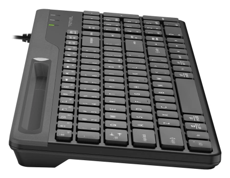 Клавиатура A4Tech FK25 черный/серый USB slim (FK25 BLACK) кабель 1.5м