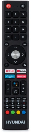 Телевизор LED Hyundai 65" H-LED65BU7009 Android TV Frameless Metal черный/черный 4K Ultra HD 60Hz DVB-T DVB-T2 DVB-C DVB-S DVB-S2 USB WiFi Smart TV