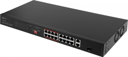 Коммутатор TP-Link TL-SL1218P (L2) 16x100Мбит/с 1x1Гбит/с 1xКомбо(1000BASE-T/SFP) 16PoE+ 150W неуправляемый
