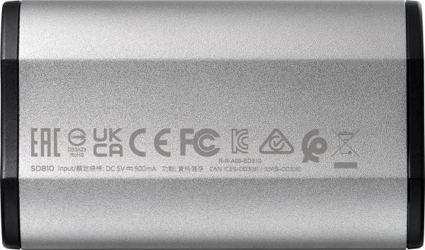 Накопитель SSD A-Data USB-C 2TB SD810-2000G-CSG SD810 1.8" серый