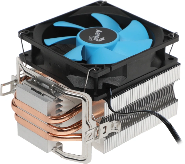 Устройство охлаждения(кулер) Aerocool Verkho 3 Soc-AM5/AM4/1200/1700/1851 серебристый/синий 4-pin 15-24dB Al+Cu 120W 530gr Ret