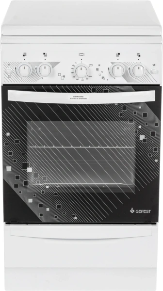 Плита Газовая Gefest ПГ 5100-02 0009 белый (металлическая крышка) реш.чугун