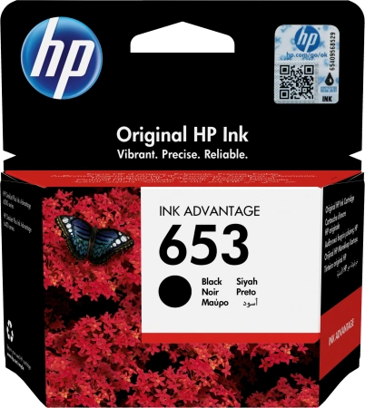 Картридж струйный HP 653 3YM75AE черный печ.гол.в компл. (360стр.) (6мл) для HP DeskJet Plus Ink Advantage 6075/6475