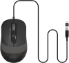 Мышь A4Tech Fstyler FM10ST серый/черный оптическая 1600dpi silent USB для ноутбука 3but (FM10ST GREY)