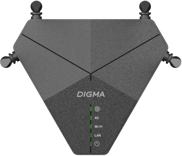 Роутер беспроводной Digma DWR-N302LTE N300 10/100BASE-TX/3G/4G cat. 4 черный