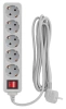 Сетевой фильтр PC Pet AP01006-3-G 3м (5 розеток) серый (пакет ПЭ)