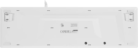 Клавиатура A4Tech S515R механическая белый USB for gamer LED (подставка для запястий) (S515R ICY WHITE) кабель 1.8м