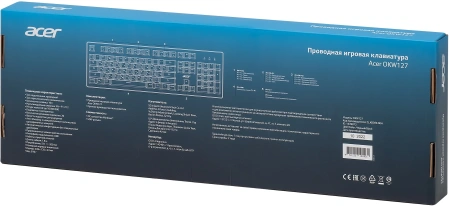 Клавиатура Acer OKW127 механическая черный USB Multimedia for gamer LED (ZL.KBDEE.00H) кабель 1.8м