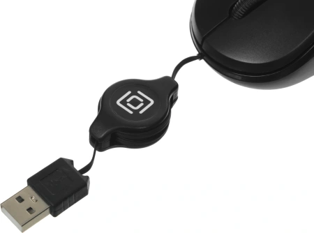 Мышь Оклик 115SR черный оптическая 1000dpi USB для ноутбука 3but (492888)