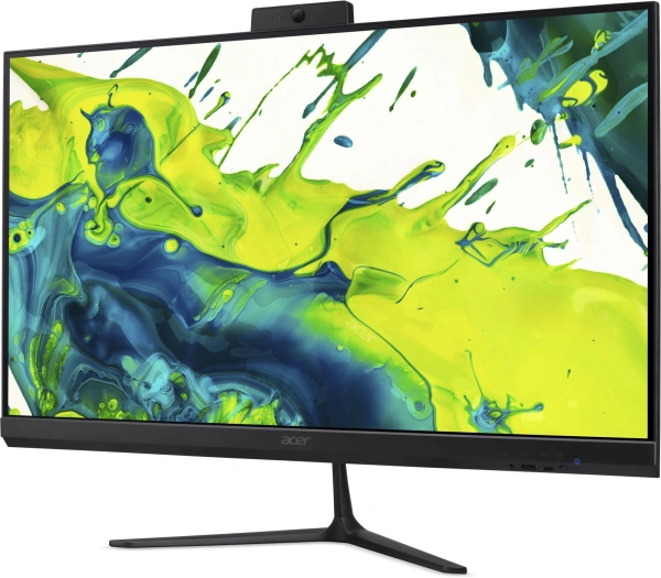 Моноблок Acer Aspire C27-2G 27" Full HD Ryzen 5 7430U (2.3) 16Gb SSD512Gb RGr Eshell GbitEth WiFi BT 65W клавиатура мышь Cam черный 1920x1080