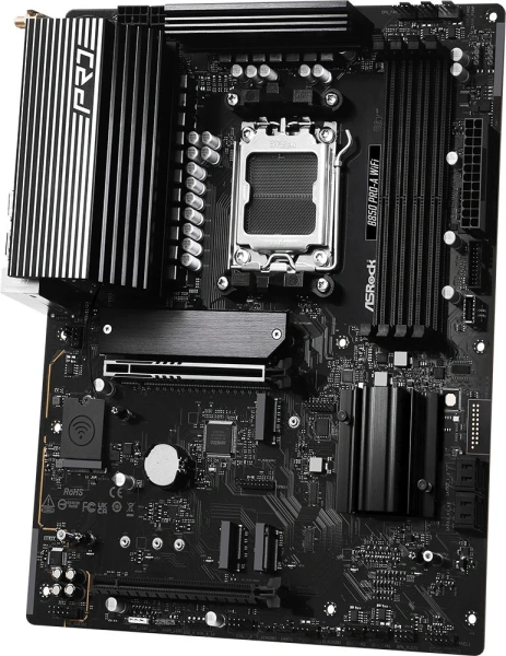 Материнская плата Asrock B850 PRO-A WIFI Socket AM5 AMD B850 4xDDR5 ATX AC`97 8ch(7.1) 2.5Gg RAID+HDMI