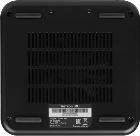 Неттоп IRU Planio 325 Ryzen 5 3500U (2.1) 8Gb SSD256Gb Vega 8 Windows 11 Pro GbitEth WiFi BT 65W черный (2105308)