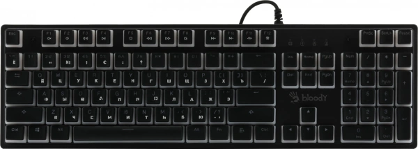Клавиатура A4Tech S510NP механическая черный USB for gamer LED (S510NP (PUDDING BLACK)) кабель 1.8м