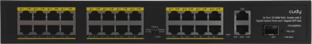 Коммутатор Cudy FS1026PS1 (L2) 24x100Мбит/с 2x1Гбит/с 1SFP 24PoE 24PoE+ 300W неуправляемый