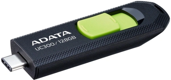 Флеш Диск A-Data 128Gb Type-C UC300 ACHO-UC300-128G-RBK/GN USB3.2 черный/зеленый