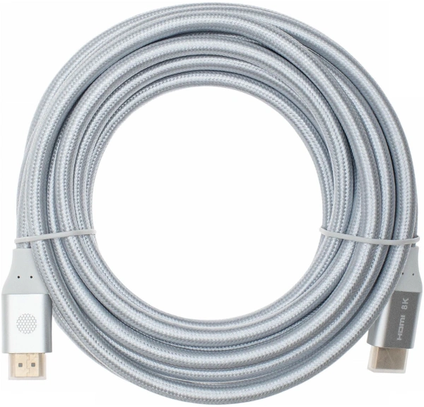 Кабель аудио-видео Cactus CS-HDMI.2.1-5 HDMI (m)/HDMI (m) 5м. позолоч.конт. серебристый