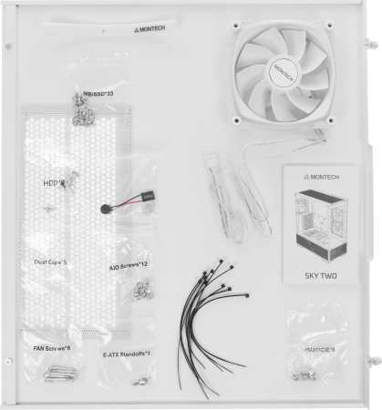 Корпус Montech Sky Two белый без БП ATX 3x140mm 2xUSB3.0 audio bott PSU