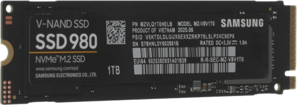 Накопитель SSD Samsung PCIe 3.0 x4 1TB MZ-V8V1T0BW 980 M.2 2280