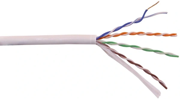 Кабель информационный Lanmaster LAN-5EUTP-HFLT-GY кат.5E UTP 4 пары 24AWG LSZH внутренний 305м серый