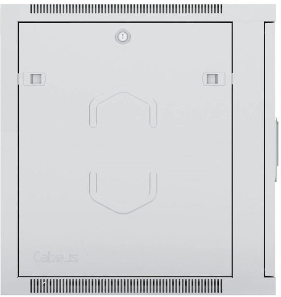 Шкаф коммутационный Cabeus (SH-05F-9U60/45) настенный 9U 600x450мм пер.дв.стекл 60кг серый 390мм 20кг 501мм IP20 сталь