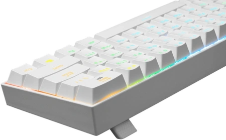 Клавиатура Redragon Draconic механическая белый USB беспроводная BT slim for gamer LED (77810) кабель 1.8м