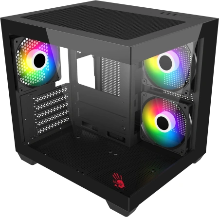 Корпус Bloody CC-121 черный без БП mATX 7x120mm 1xUSB2.0 1xUSB3.0 audio