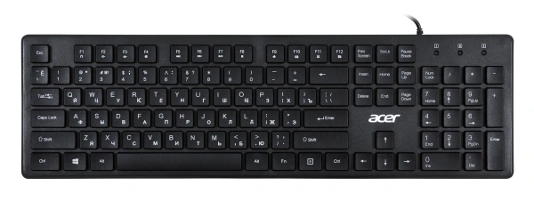 Клавиатура Acer OKW020 черный USB slim Multimedia (ZL.KBDEE.001) кабель 1.5м