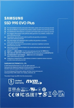 Накопитель SSD Samsung PCIe 4.0 x4 2TB MZ-V9S2T0BW 990 EVO Plus M.2 2280