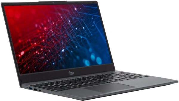 Ноутбук IRU Калибр 15PH Ryzen 5 5500U 8Gb SSD256Gb AMD Radeon Graphics 15.6" IPS FHD (1920x1080) FreeDOS black WiFi BT Cam 4350mAh (2054000)
