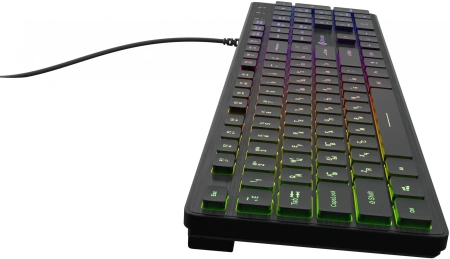 Клавиатура Оклик 550ML черный USB slim Multimedia LED (1061617)