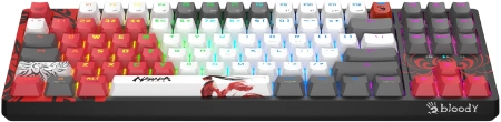 Клавиатура A4Tech WS87 Naraka механическая черный/красный USB беспроводная BT/Radio for gamer LED (WS87)