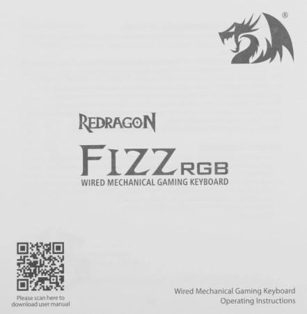 Клавиатура Redragon Fizz механическая прозрачный/черный USB Multimedia for gamer LED (71737) кабель 1.8м