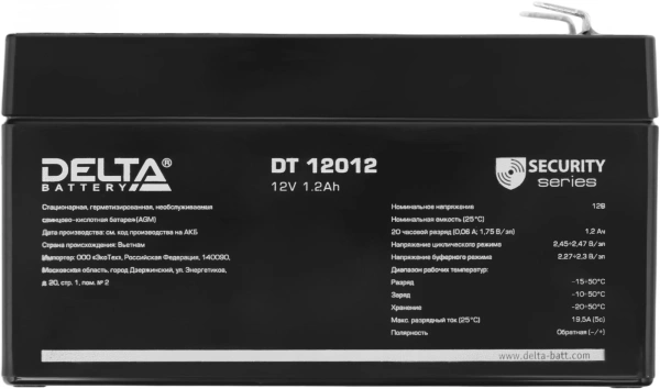 Батарея для ИБП Delta DT 12012 12В 1.2Ач