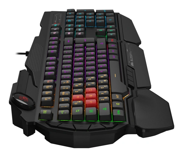 Клавиатура A4Tech B310N черный USB Multimedia for gamer LED (подставка для запястий) кабель 1.8м