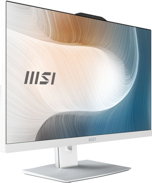 Моноблок MSI Modern AM242TP 1M-1019XRU 23.8" Full HD Touch Core 5 120U (1.4) 16Gb SSD512Gb Graphics без ОС GbitEth WiFi BT 120W клавиатура мышь Cam белый 1920x1080