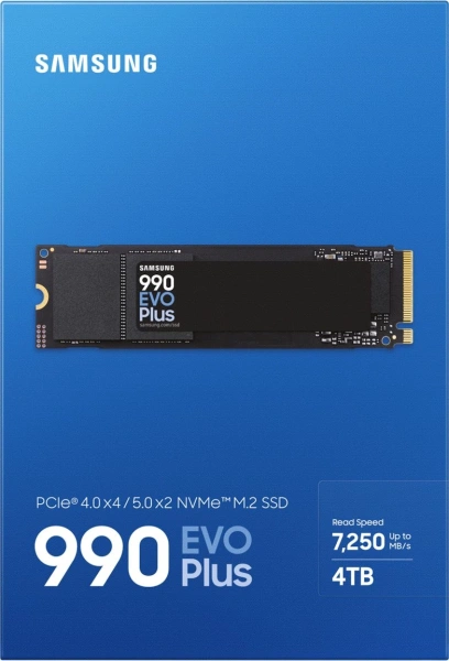 Накопитель SSD Samsung PCIe 4.0 x4 4TB MZ-V9S4T0BW 990 EVO Plus M.2 2280