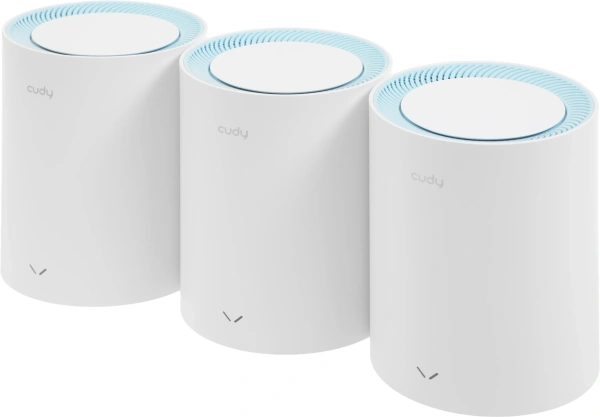 Бесшовный Mesh роутер Cudy M1200 (M1200(3-PACK)) AC1200 10/100BASE-TX белый (упак.:3шт)
