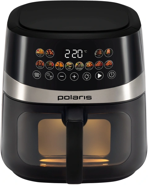 Аэрогриль Polaris PAF 8005W 7.5л 1800Вт черный (026987)