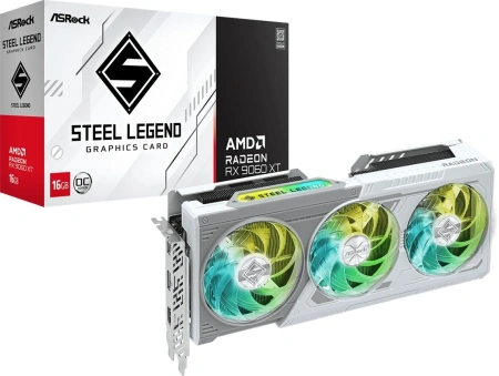 Видеокарта Asrock PCI-E 5.0 RX9060XT SL 16GO AMD Radeon RX 9060XT 16Gb 128bit GDDR6 2780/20000 HDMIx1 DPx2 HDCP Ret
