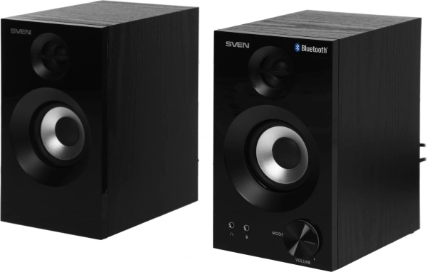Колонки Sven SPS-621 2.0 черный 28Вт BT